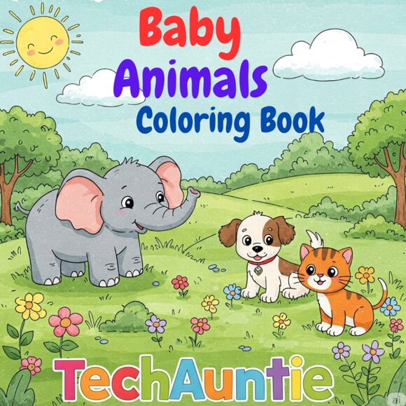Printout Baby Animals Coloring Book #1 (53 Pages) - Picture 1 of 6